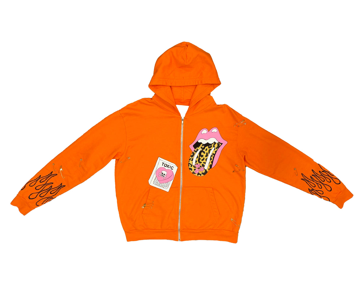 V DAY ZIP UP HOODIE – SOPHODES V DAY ZIP UP HOODIE – SOPHODES