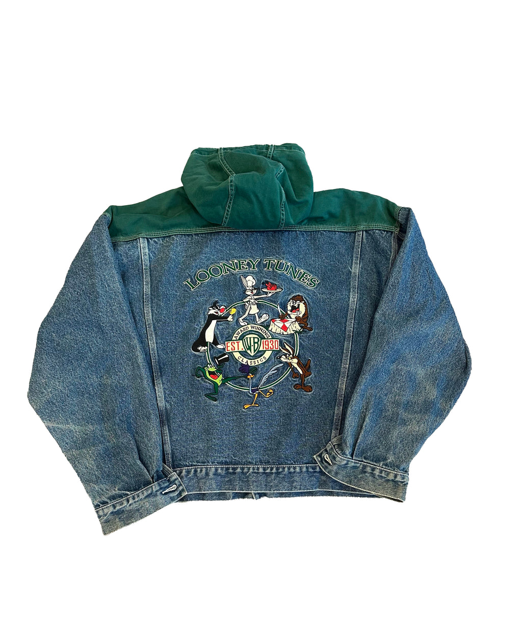 VINTAGE LOONEY DENIM HOODED JACKET